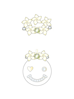 Smile Smiley & Flower crown -Plumeria-